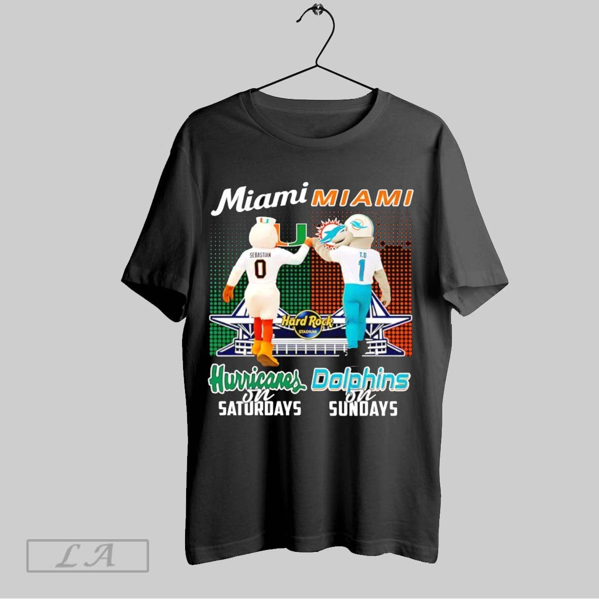Original Miami Hurricanes Saturdays And Miami Dolphins Sundays Mascot