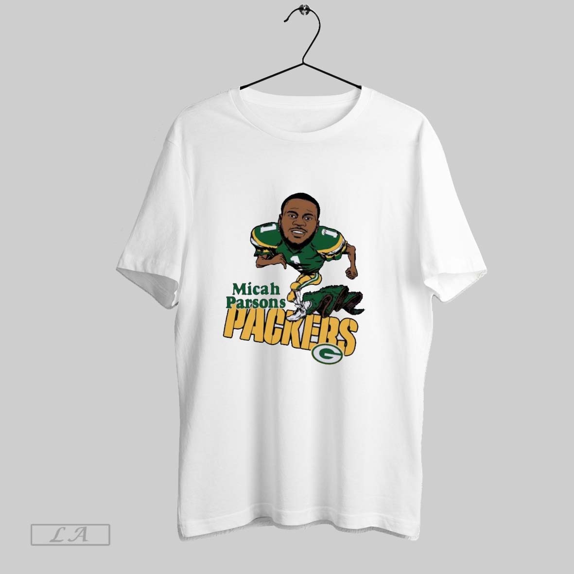 Original Micah Parsons Caricature Running Packers Tee Exclusive