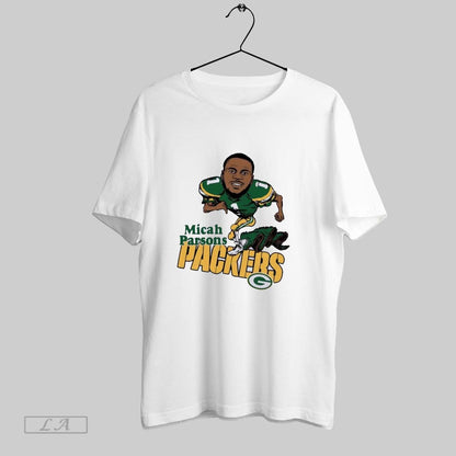 Original Micah Parsons Caricature Running Packers Tee Exclusive