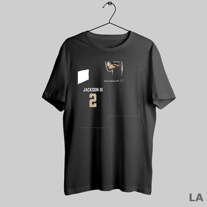 Original Michael Jackson Iii Portrait Purdue Football 2 Sided TShirt