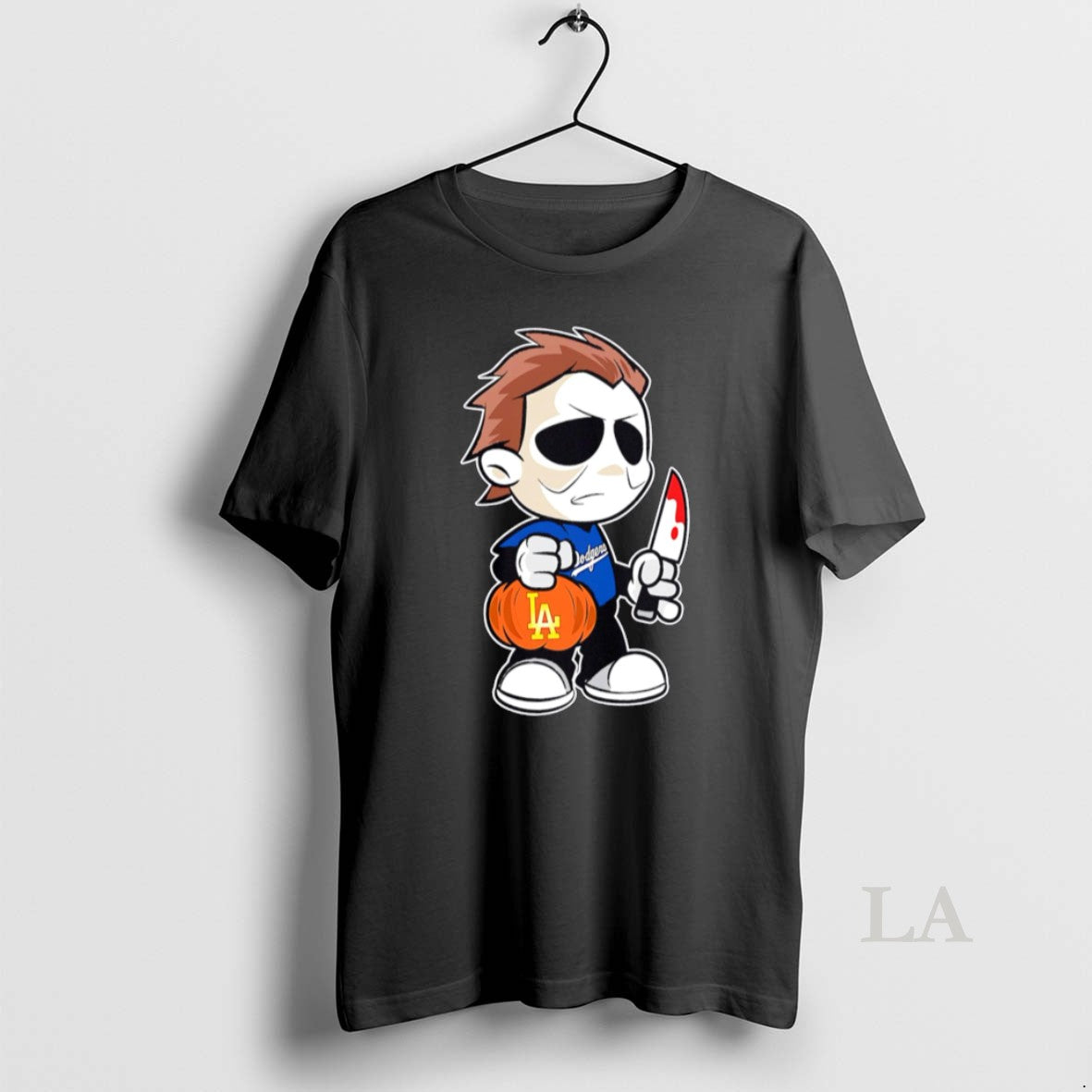 Original Michael Myers Los Angeles Dodgers Halloween Tee Modern
