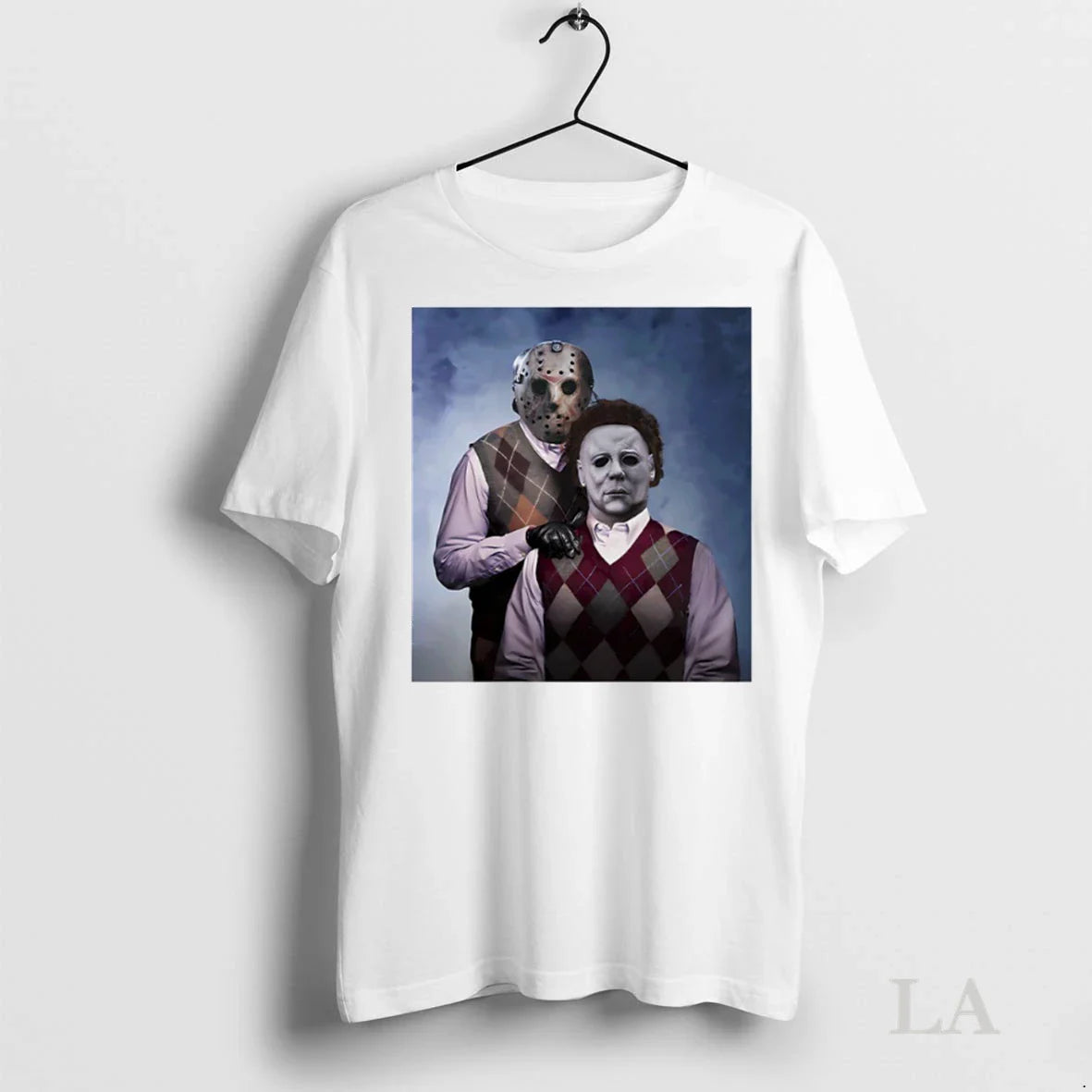 Original Michael Myers And Jason Voorhees Step Brothers Halloween Tee