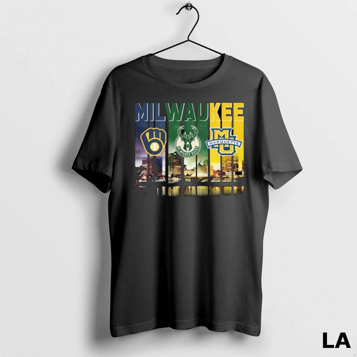 Original Milkaukee City Sports Logo Skyline 2025 Long Sleve Tee