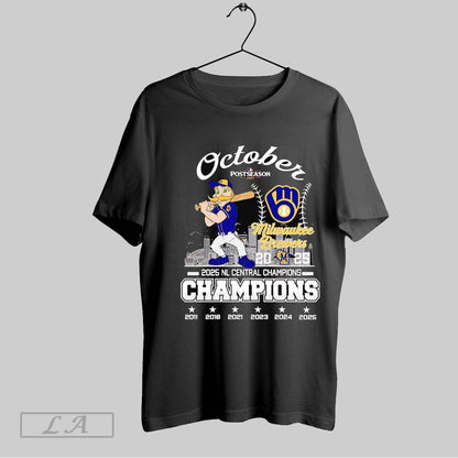 Original Milwaukee Brewers 2025 October Nl Central Champions TShirt