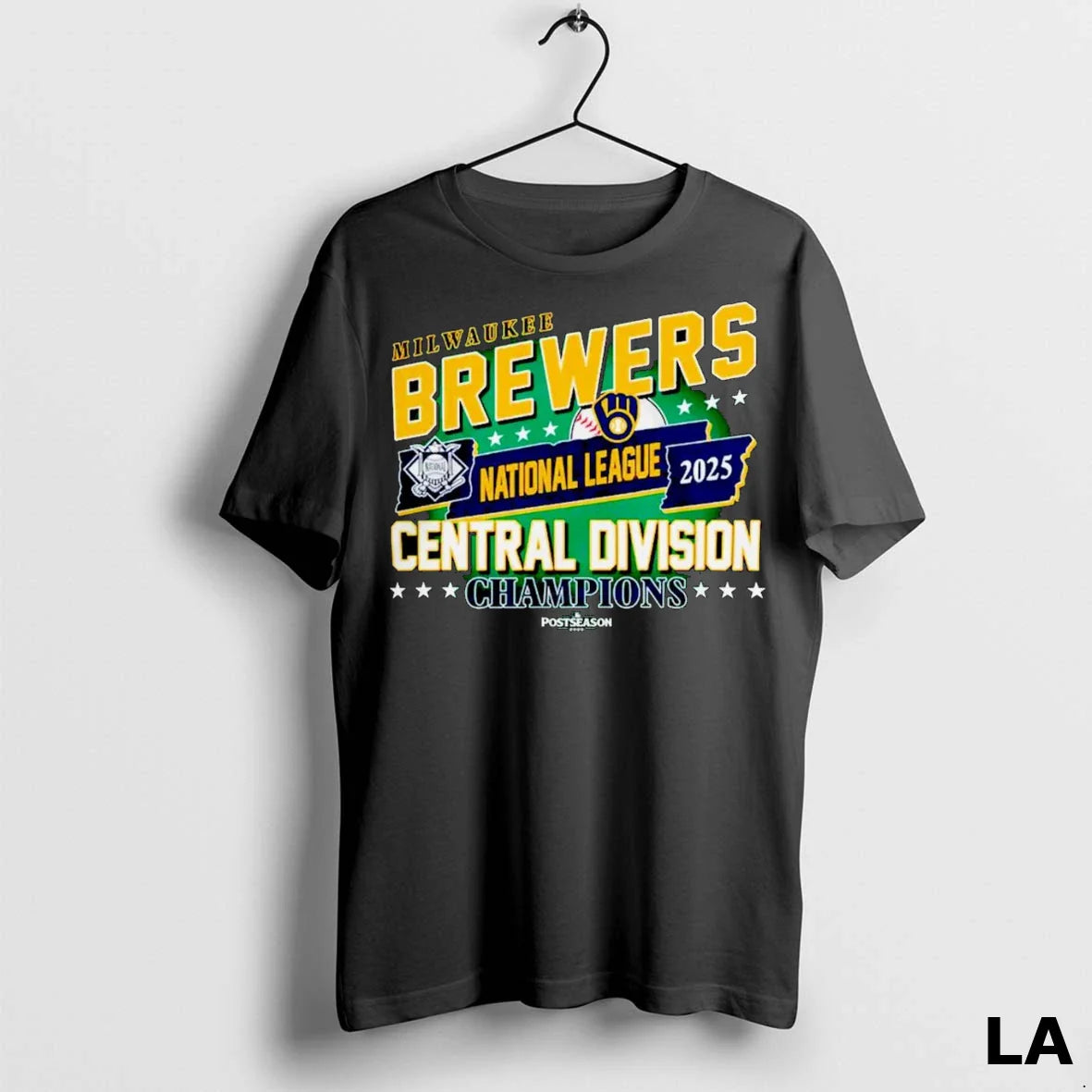 Original Milwaukee Brewers Mlb 2025 Nl Central Division Champions Tee