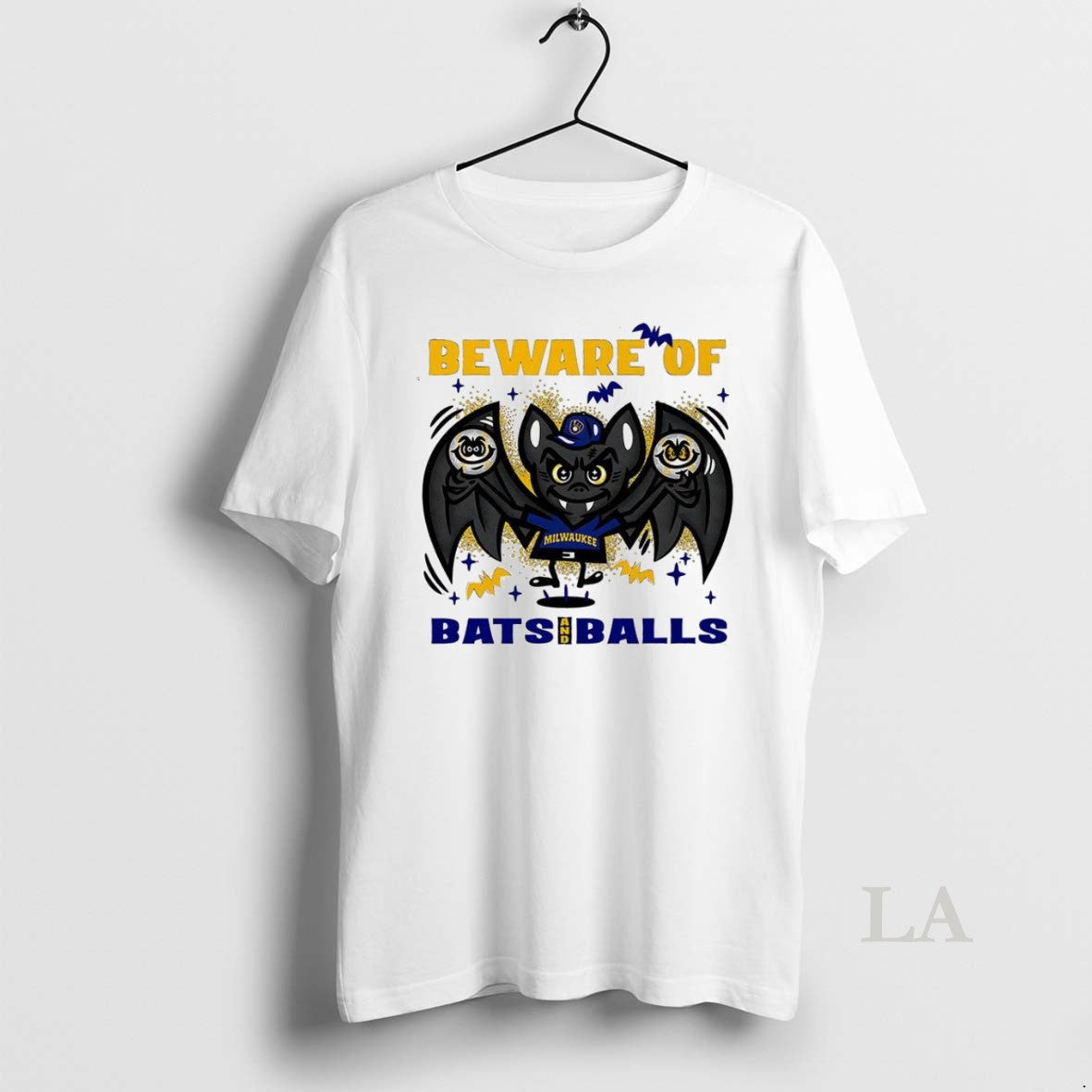 Original Milwaukee Brewers Baseball Beware Bats And Balls Halloween