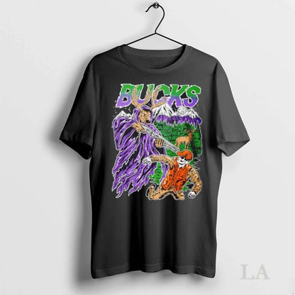 Original Milwaukee Bucks Got Gun Halloween Skeleton Sweatshirt Modern