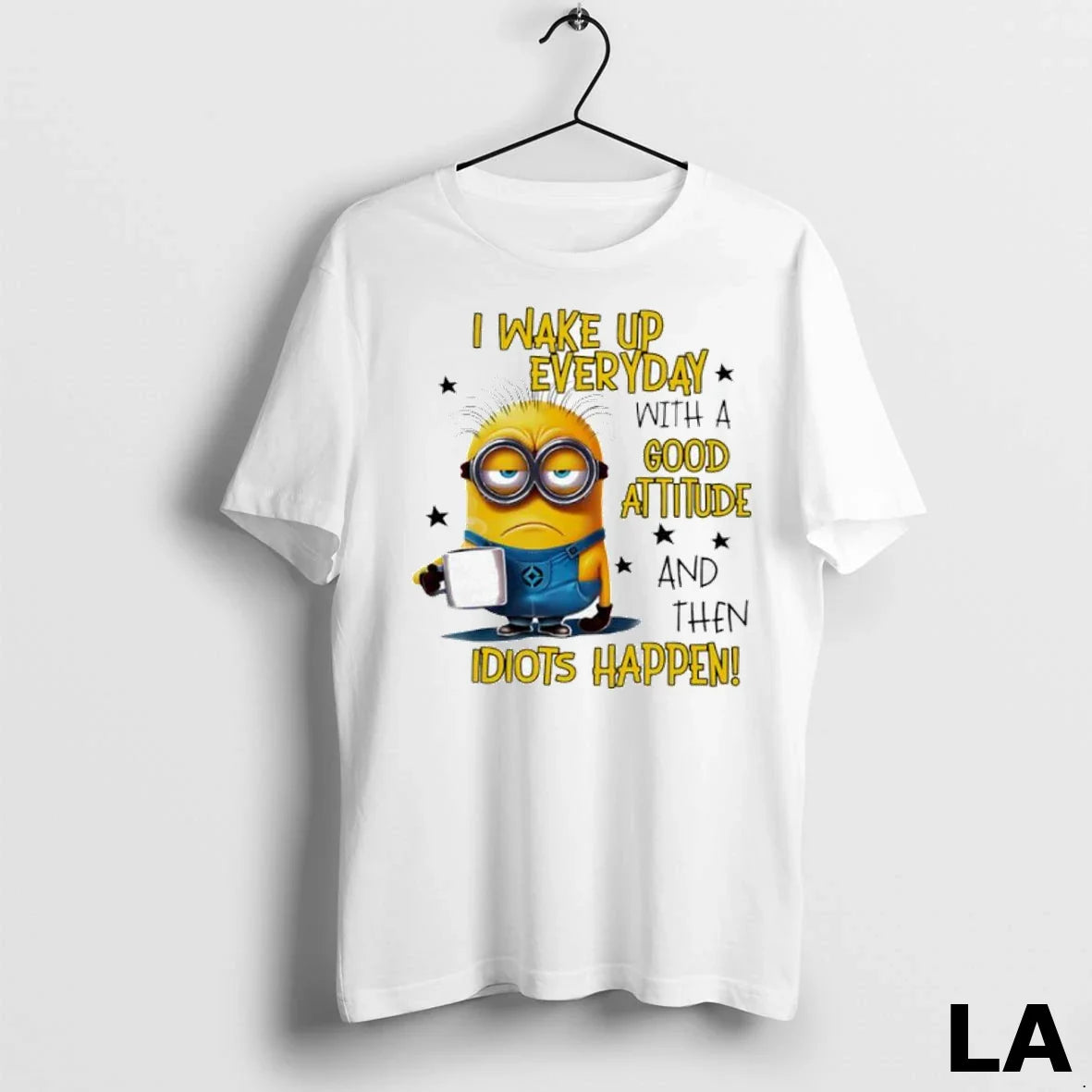 Original Minion I Wake Up Everyday Good Attitude Ladies TShirt