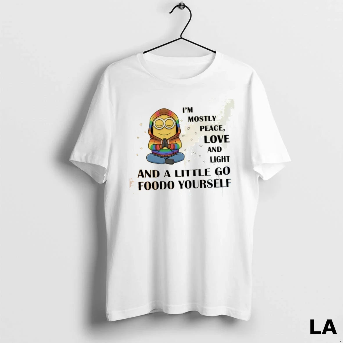 Original Minion Yoga Im Mostly Peace Love And Light And Little Go
