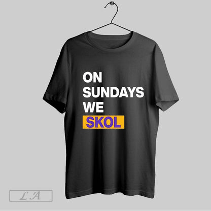 Original Minnesota Vikings Sundays We Skol TShirt Vintage Collection