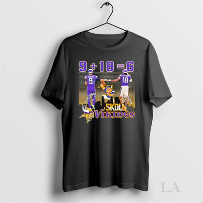 Original Minnesota Vikings Players J J Mccarthy Justin Jefferson 9 18