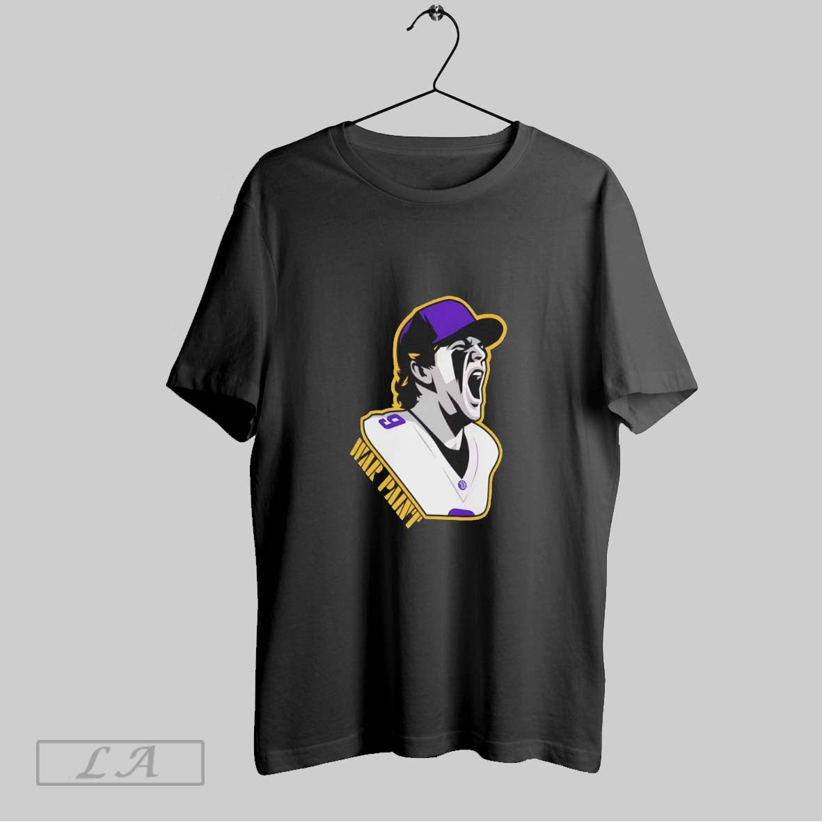 Original Minnesota Vikings War Paint Fooball Player Number 9 TShirt