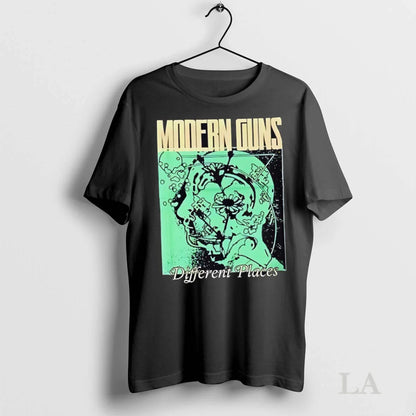Original Modern Guns Different Places Tee Retro Art