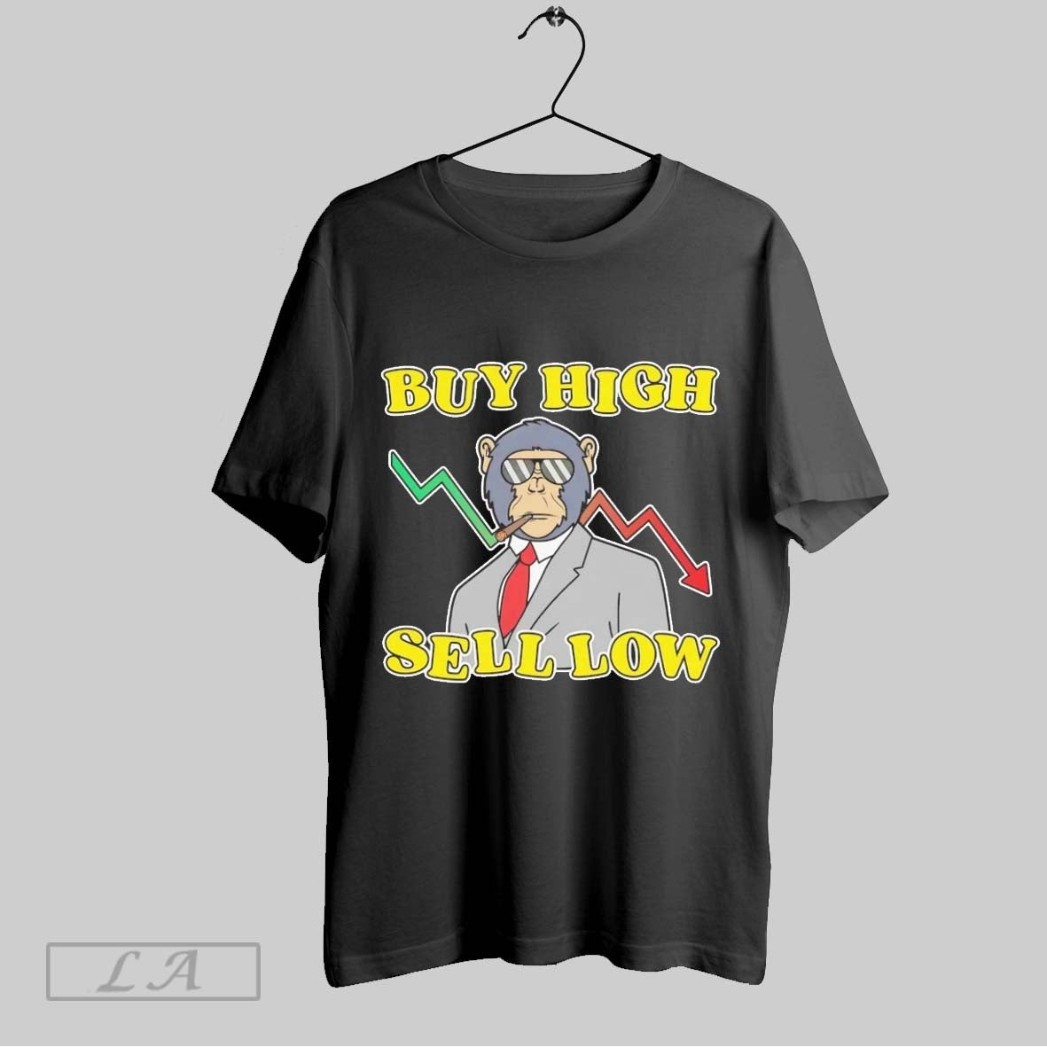 Original Monkey Crypto Buy High Sell Low Shirt Unique Design