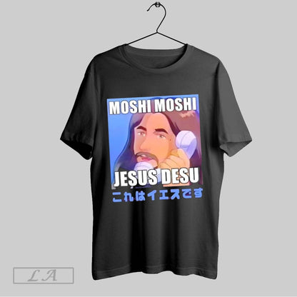 Original Moshi Moshi Jesus Desu Japanese Sweatshirt Authentic Design