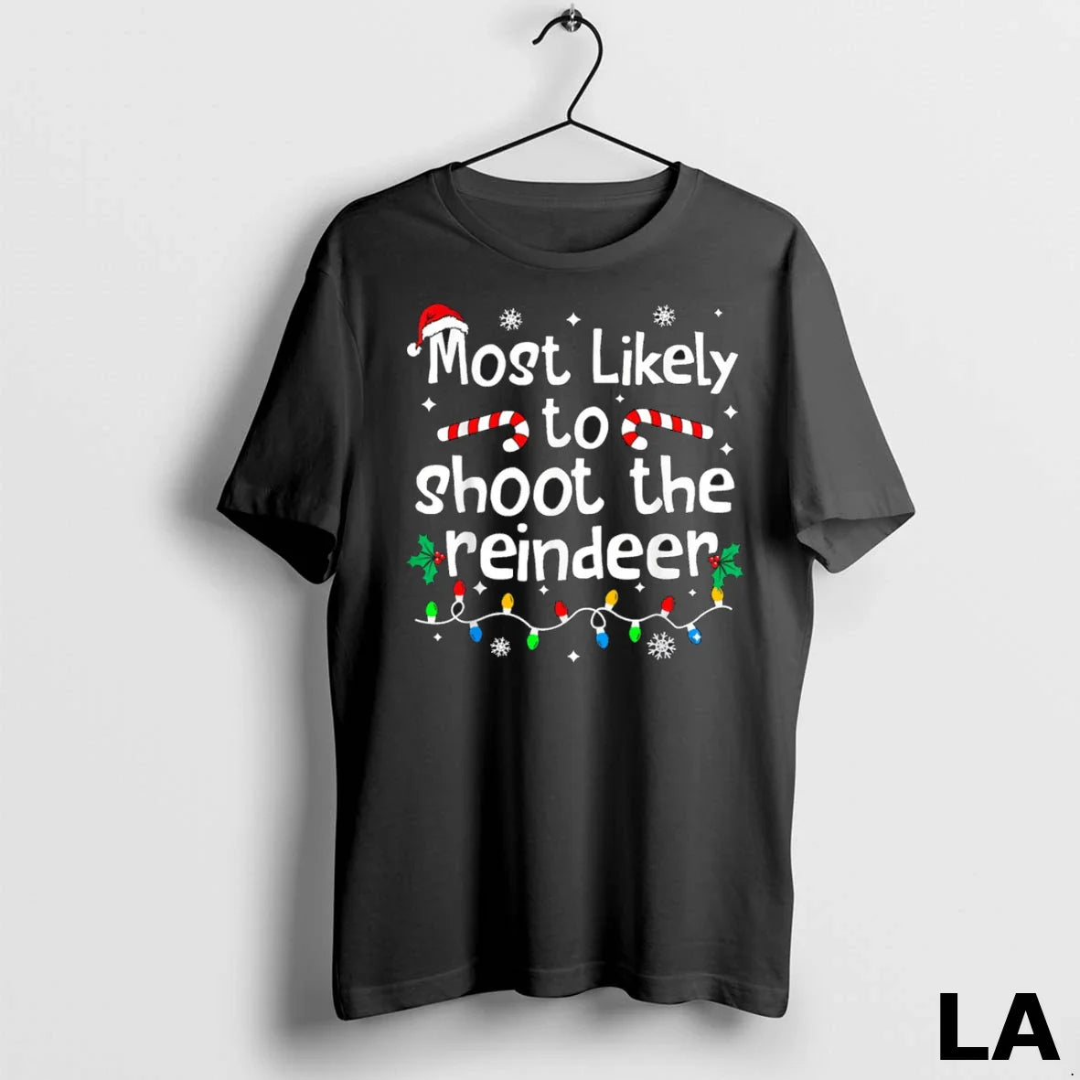 Original Most Likely To Shoot Reindeer Matching Family Shirt Trendy