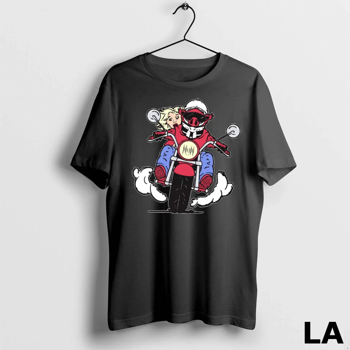 Original Motorcycle Ark Arkansas Razorbacks Football Ncaa Cartoon Tee