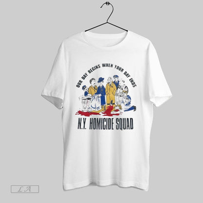 Original Ny Homicide Squad Our Day Begins When Your Day Ends Tank Top