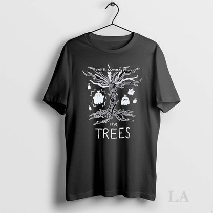 Original Nelward Milk Comes From Trees Ghost Hoodie Vintage Style