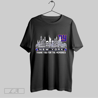 Original New York Giants Football Thank Memories Skylines Name TShirt