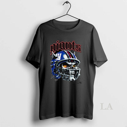 Original New York Giants Football Skull Helmet Halloween Tee Trendy