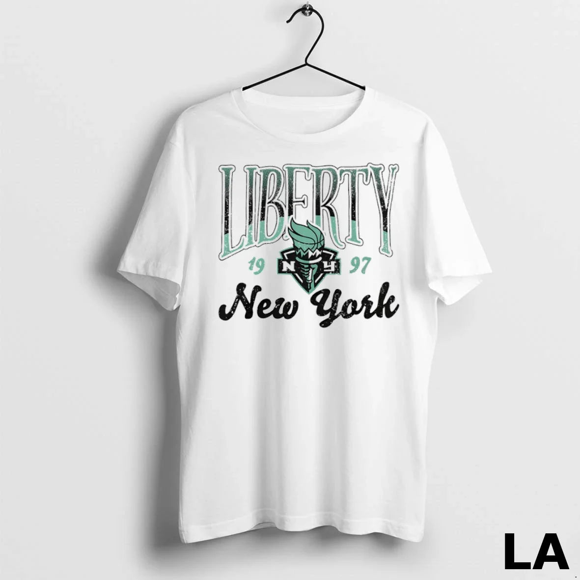 Original New York Liberty Wnba 1997 Oatmeal Sky High Fleece TShirt