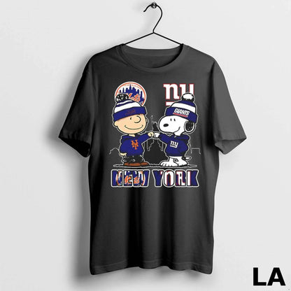 Original New York Mets X Giants Snoopy TShirt Authentic Gift