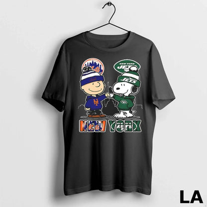 Original New York Mets X Jets Snoopy Hoodie Modern Art
