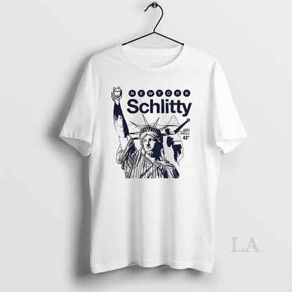 Original New York Schlitty Statue Liberty Arm Angle 42 Statue Tee