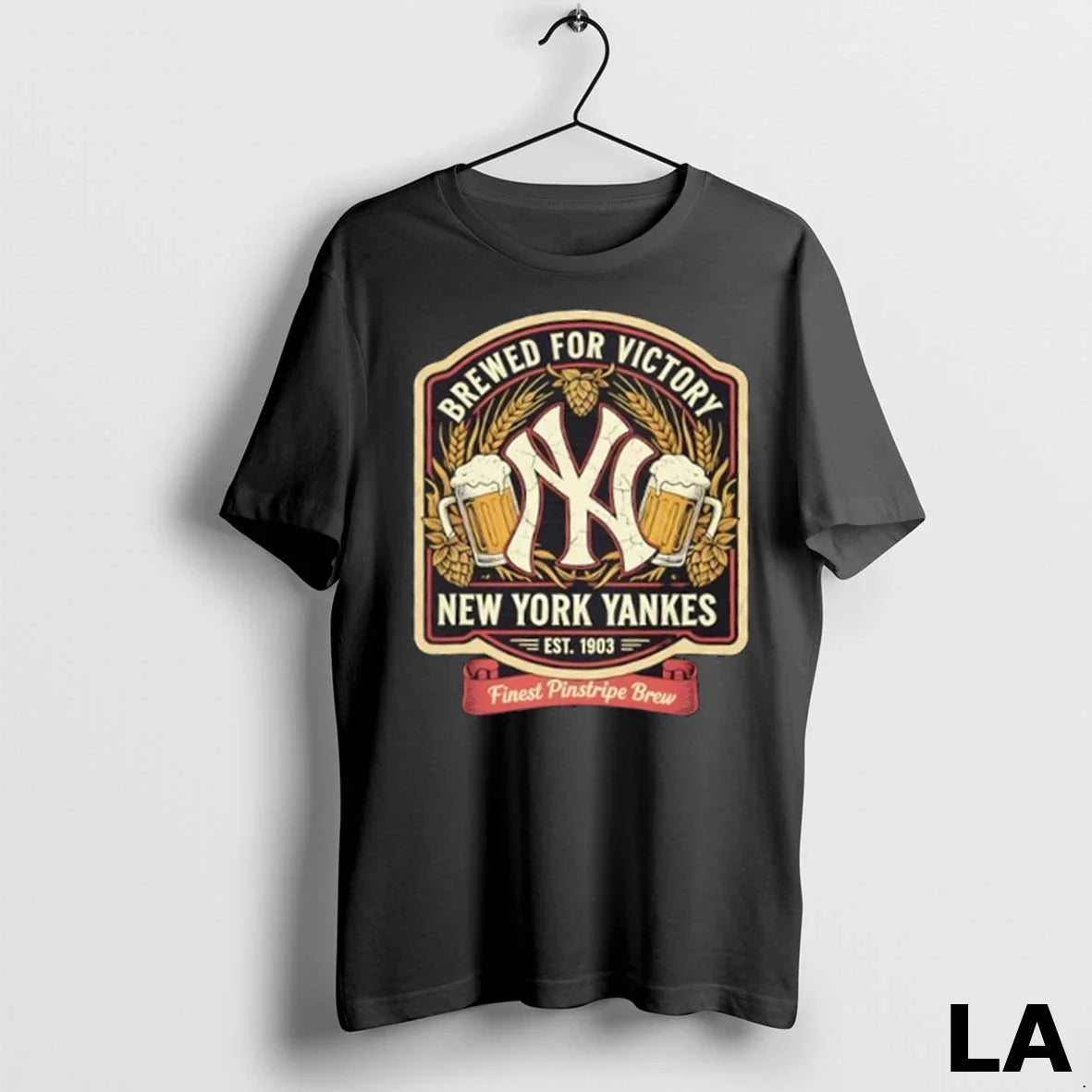 Original New York Yankees Brewed Victory Finest Pinstripe Brew TShirt