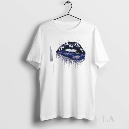 Original New York Yankees X Buffalo Bills Lips 2025 Tee Stylish Style