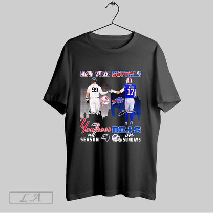 Original New York Yankees All Season Buffalo Bills Sundays Sweatshirt