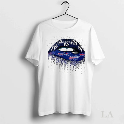 Original New York Yankees X Buffalo Bills Lips Hoodie Vintage