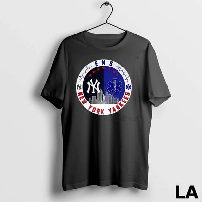 Original New York Yankess Mlb X Ems Star Life Skyline Logo Hoodie