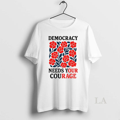 Original No Kings Protest Democracy Needs Your Courage Hoodie Elegant