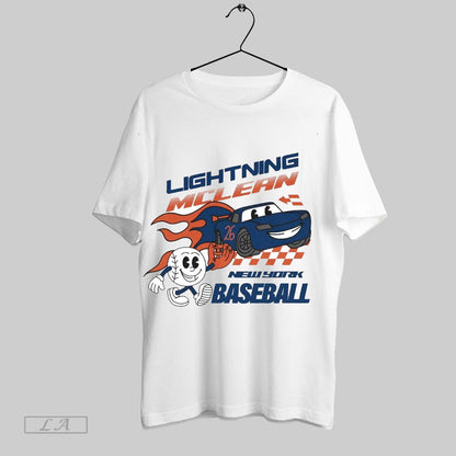 Original Nolan Mclean Lightning Cartoon New York Baseball Long Sleeve