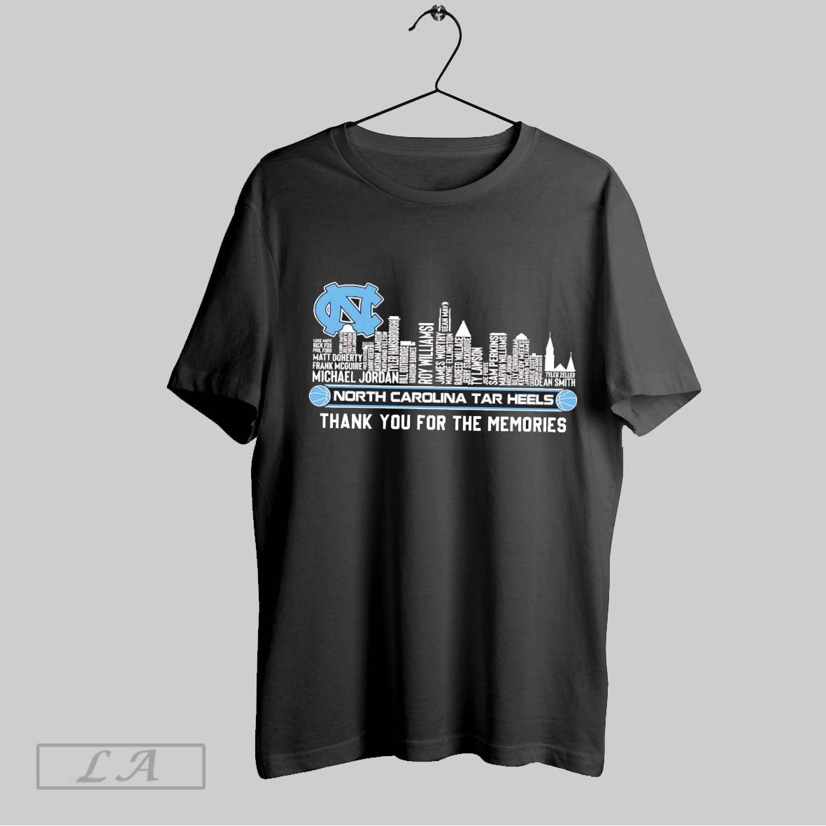 Original North Carolina Tar Heels Basketball Thank Memorial Skyline
