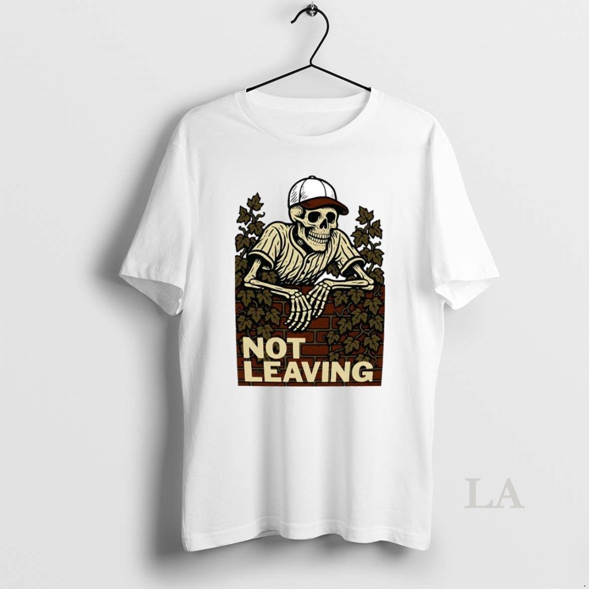 Original Not Leaving Skeleton Hoodie Classic Art