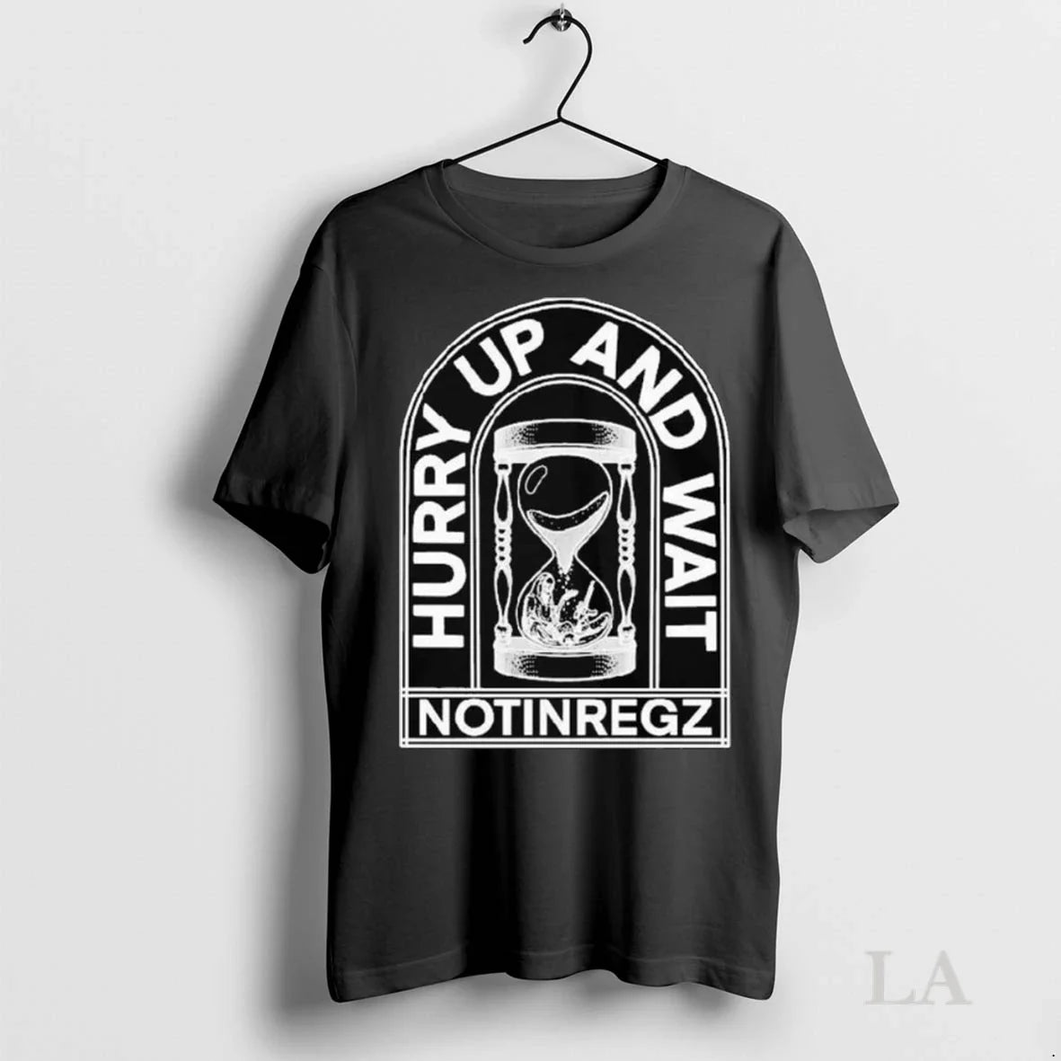 Original Notingregz Hurry Up And Wait Hourglass Long Sleve Tank Top