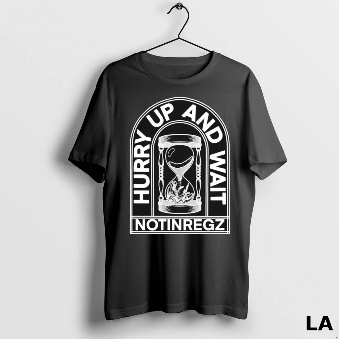 Original Notingregz Hurry Up And Wait Hourglass TShirt Vintage Outfit