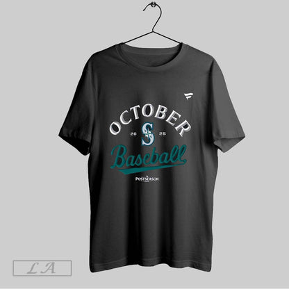 Original October Baseball 2025 Mlb Postseason Seattle Mariners Tee
