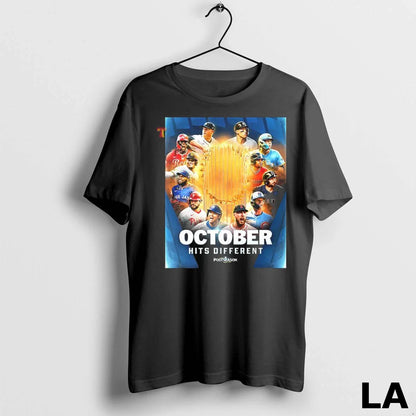Original October Hits Different Postseason 2025 Tee Exclusive Gift