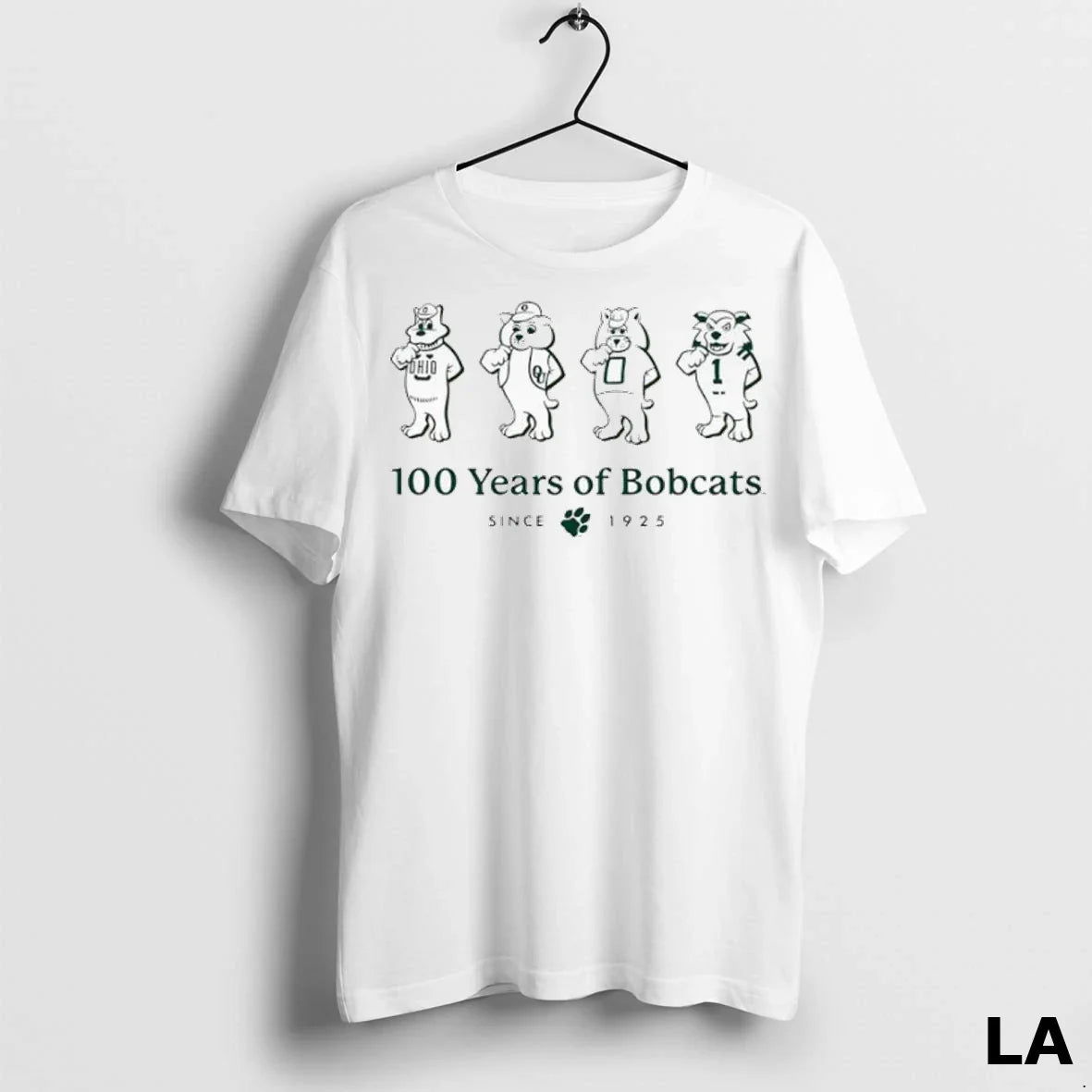 Original Ohio 100 Years Bobcats Since 1925 Mascots Logo Ladies Hoodie