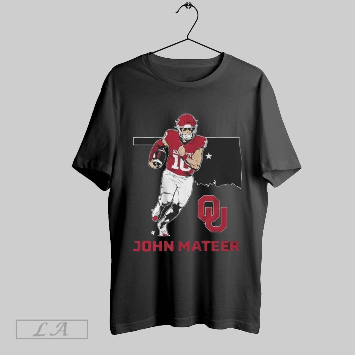 Original Oklahoma Football John Mateer State Star Hoodie Elegant
