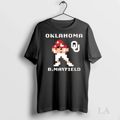 Original Oklahoma Sooners Football Baker Mayfield Pixel Tank Top
