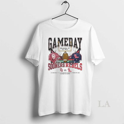 Original Oklahoma Sooners Vs Ole Miss Rebels Gameday Showdow 2025 Tee