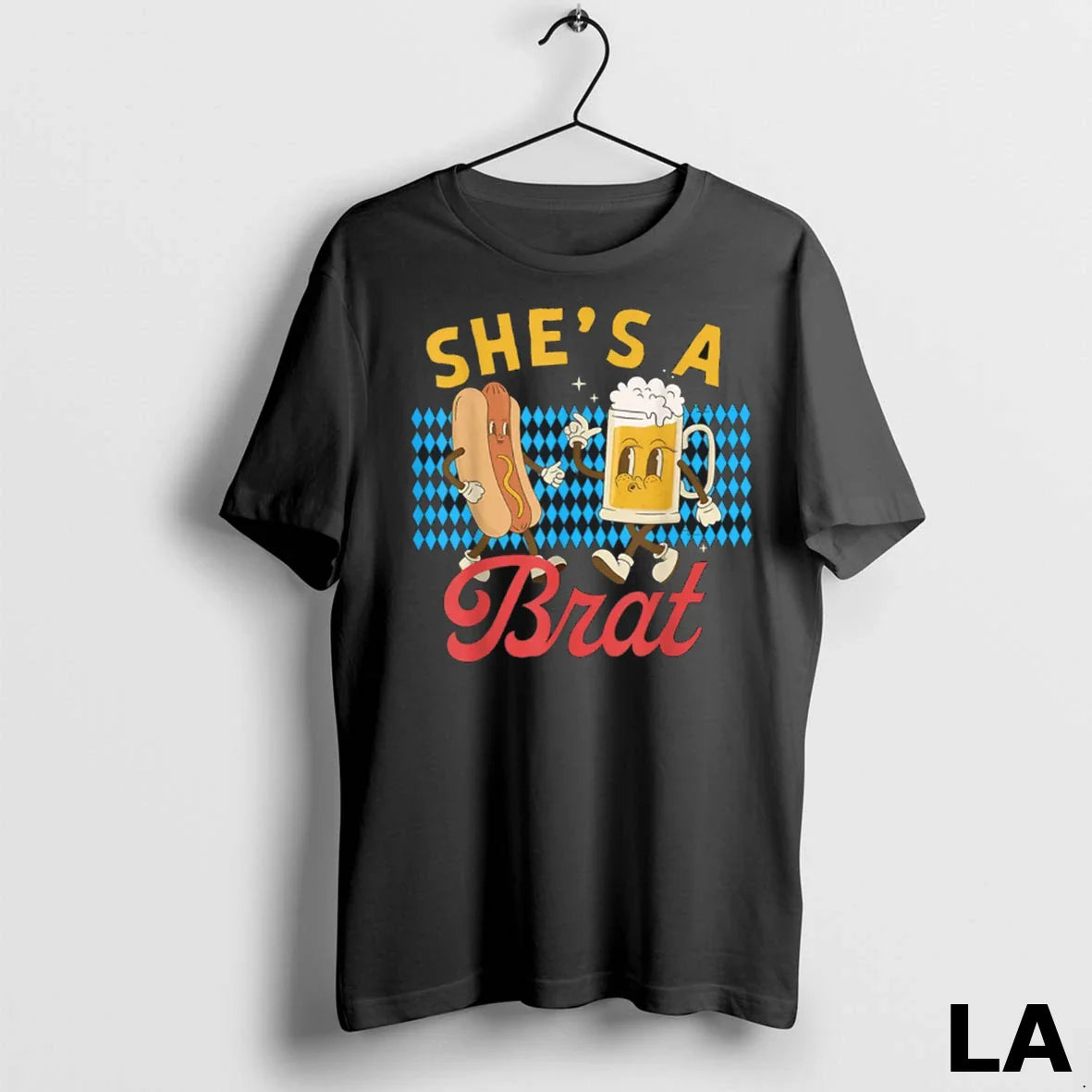 Original Oktoberfest Couples Shes Brat Hes Wurst TShirt Designer Style