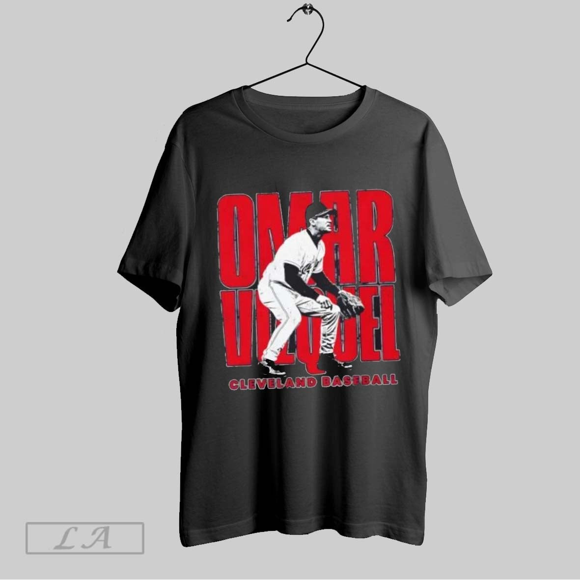 Original Omar Vizquel Cleveland Indians Player Name TShirt Authentic
