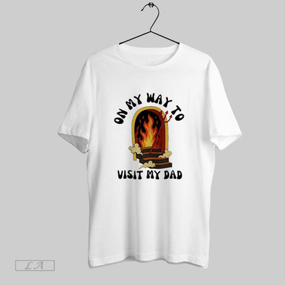 Original My Way To Visit My Dad White S Sweatshirt Elegant Art