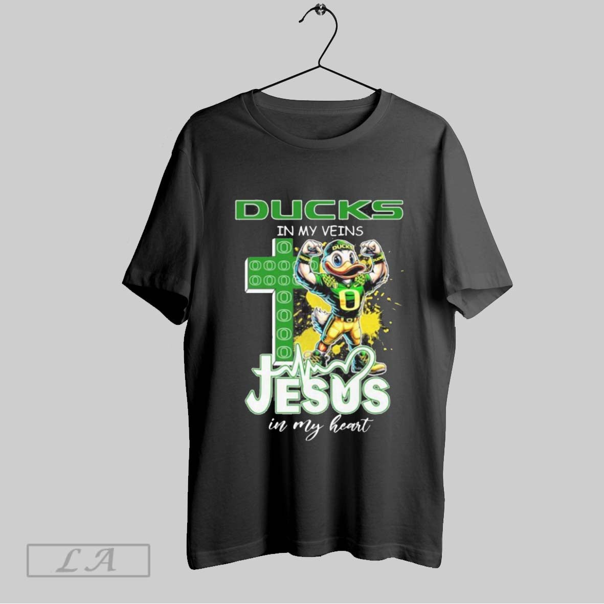 Original Oregon Ducks Football Mascot My Veins Jesus My Hear Hoodie